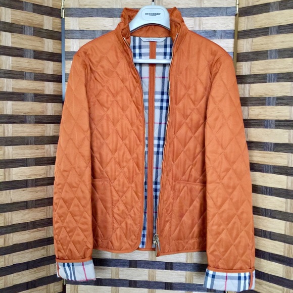 orange burberry jacket